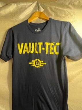 Ripple Junction Navy Tee with Yellow Fallout Logo